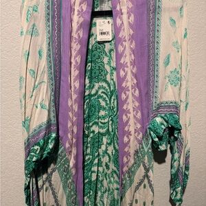 Free People Lightweight Bohemian Wrap Shawl Coverup